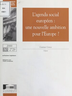 cover image of L'Agenda social européen